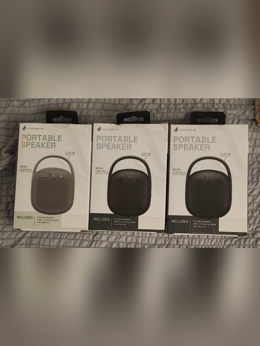 Portable Clip-On Speaker — Black
